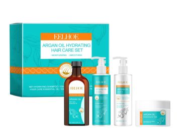 EELHOE Argan Oil Moisturizing Hair Care Set, Nourishing And Treating Dry Hair Smooth And Glossy Essence