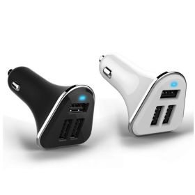 Urban Power with Triple USB Car Charger with 52 amps (Color: BLACK)