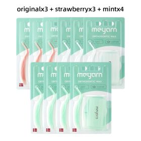 5 Packs Orthodontic Protective Wax (Flavor: original x3+strawberry x3+mint x4)